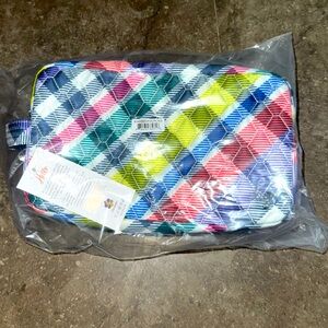 NWT lug Bunker toiletry case in playful plaid